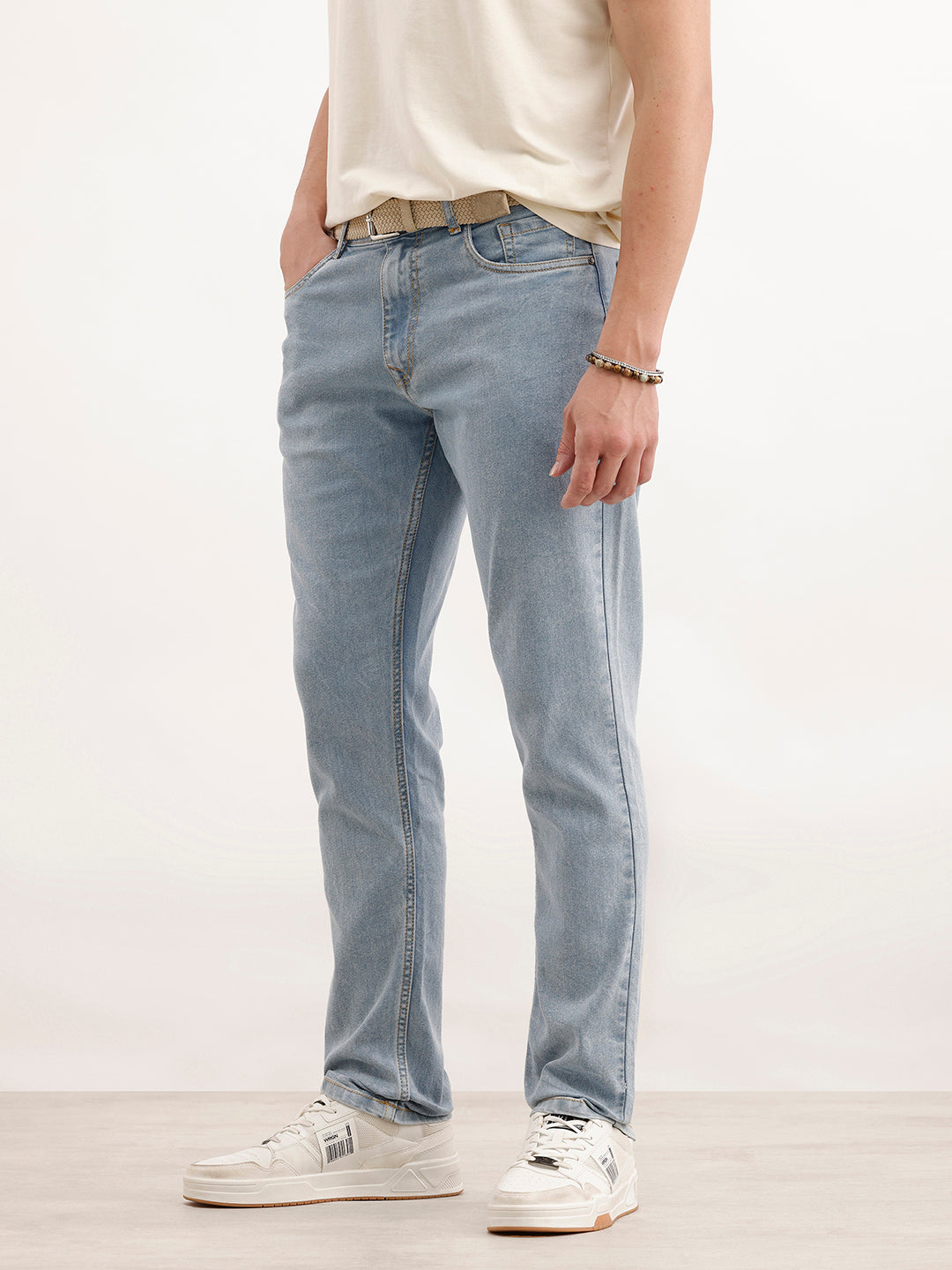 Solid Slim Fit Denim Jeans  | Light Blue