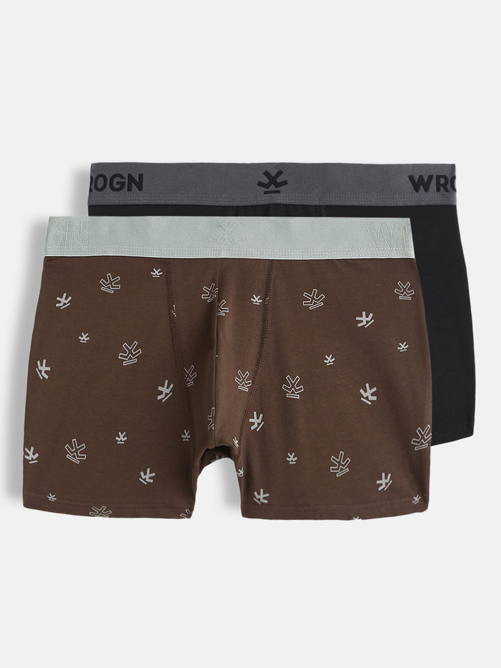 Solid & Print Pack of 2 Trunks