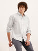 Comfort Fit Checkered Shirt  | Grey