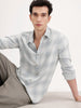 Slim Fit Checkered Shirt | Light Green