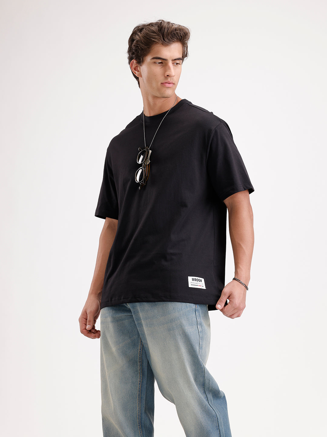 Solid Oversized T-Shirt  | Black