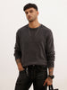 Solid Comfort Fit Knitted Sweater | Black | WSW02FSCM1273S
