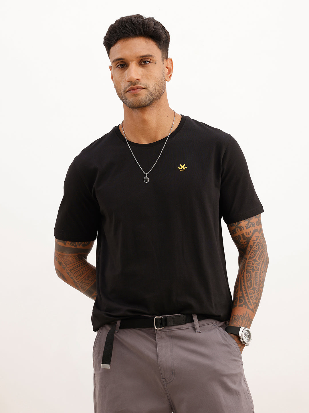 Solid Slim T-Shirt | Black
