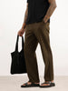 Classic Solid Loose Fit Trouser | Olive