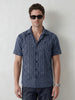 Classic Windowpane Checks Comfort Fit Shirt | Dark Blue