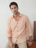Solid Regular Fit Full Sleeve Shirt | Orange