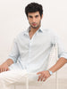 Solid Slim Fit Full Sleeve Shirt | Light Blue