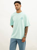 Oversized Back Printed T-Shirt | Light Green