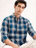 Slim Fit Checkered Shirt | Teal