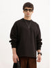 Solid Comfort Fit Sweatshirt | Black