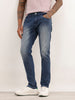 Slim Fit Faded Denim Jeans | Blue