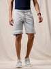 Grey Cotton Shorts With Print