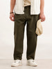 Barrel Fit Cut & Sew Trousers  | Olive