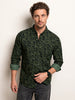 Slim Fit AOP Shirt | Olive