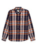 Orange Checked Slim Fit Shirt