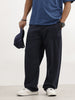 Solid Loose Fit Trouser | Navy Blue