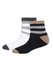 Bold Stretch Black & White Ankle Socks Pack of 2