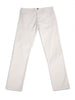 Solid White Twill Slim Fit Trouser