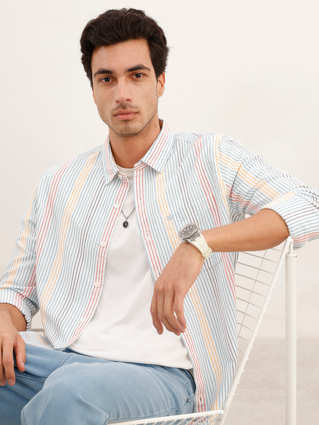 Classic Regular Fit Full Sleeve Shirt | Blue