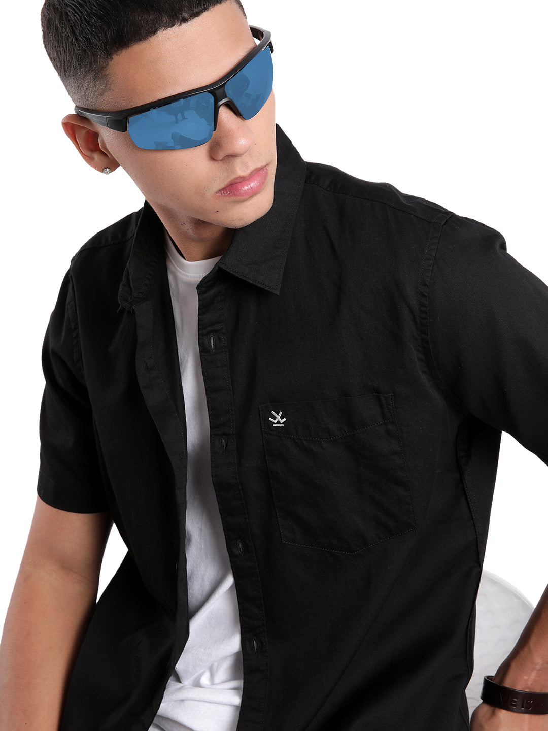 Bold Smart Casual Black Shirt