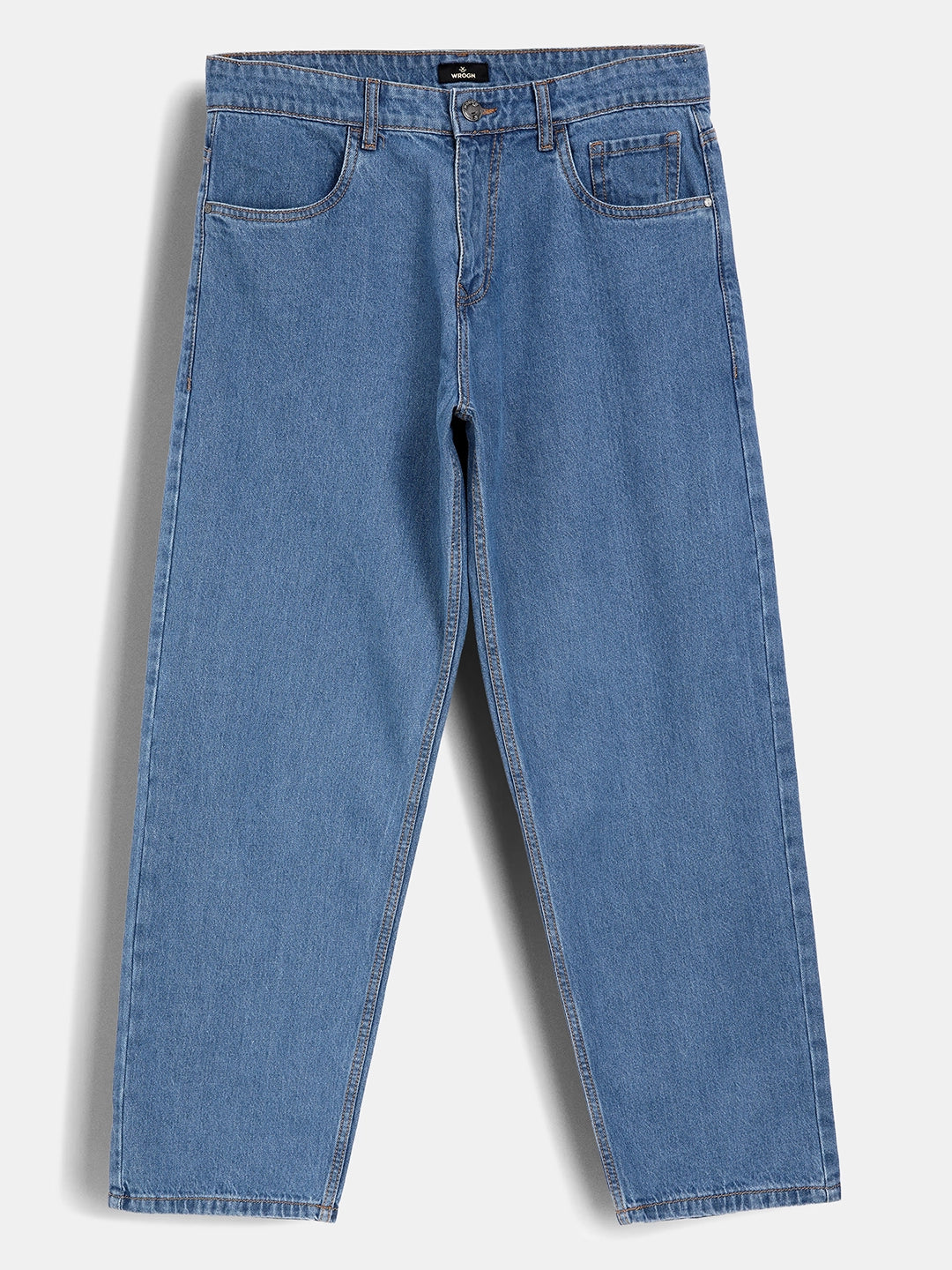 Loose Fit Faded Denim Jeans | Light Blue