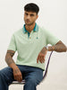 Classic Slim Fit Tipping Collar Polo T-Shirt | Light Green