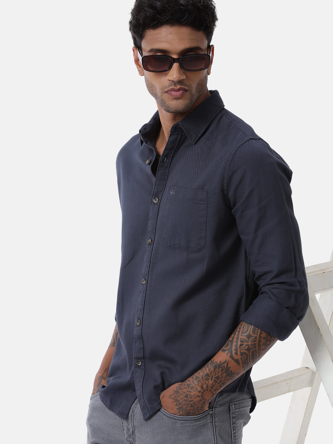 Premium Solid Dark Grey Shirt