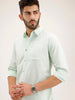 Slim Fit Solid Shirt | Light Green