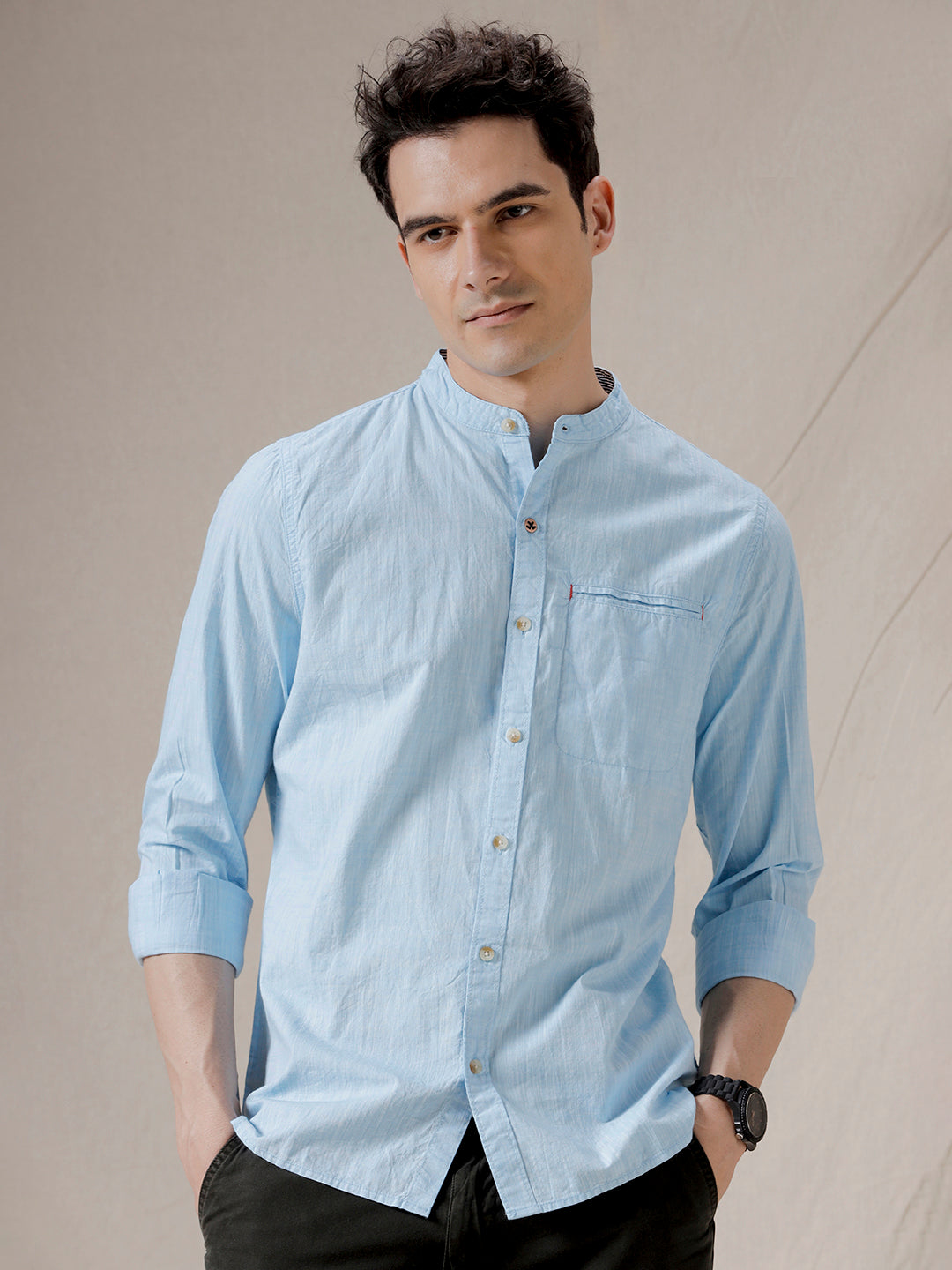 Choose Iconic, Choose Mandarin Collar Shirts - WROGN – Wrogn