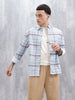 Wrogn Men's Comfot Fit Printed Checkered Shirt | Blue