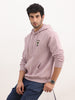 Comfort Fit Embroidered Patch Hooded Sweatshirt | Pink