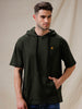 Olive Hooded Comfort Fit  T-Shirt