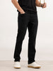 Straight Fit Solid Denim Jeans  | Black