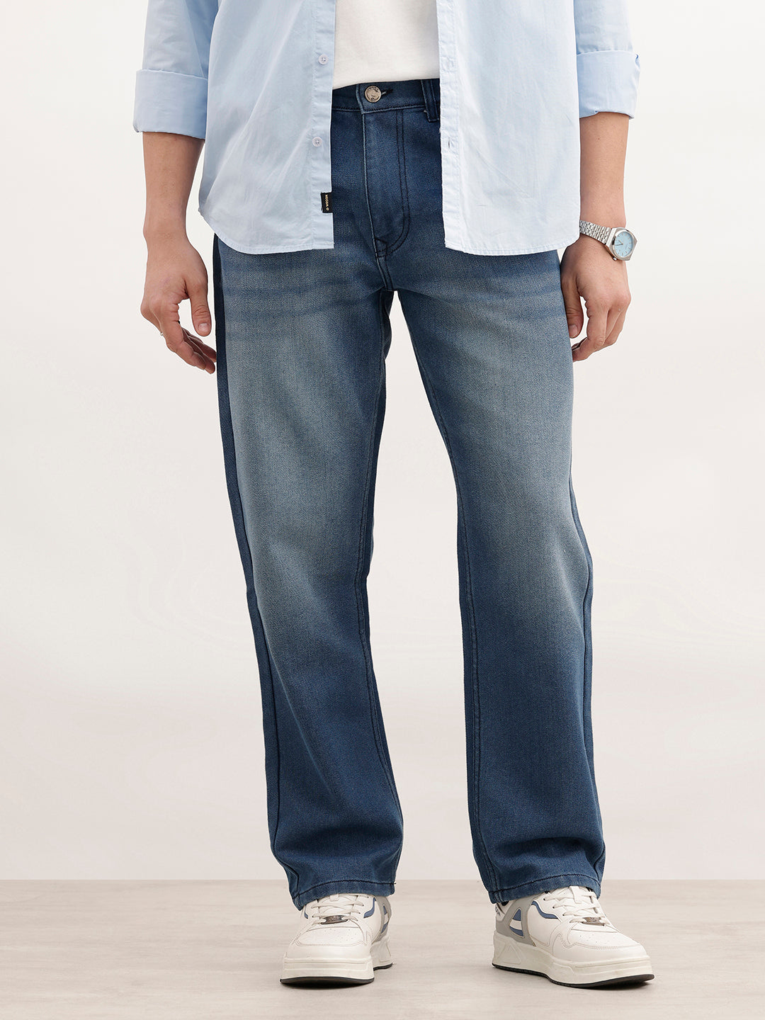 Anti Fit Faded Denim Jeans | Blue