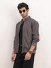 Solid Regular Fit Zipper Jacket | Grey