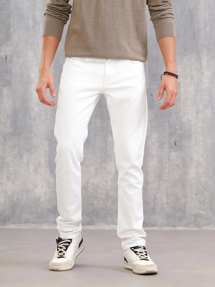 Slim Fit Cotton Stretch Jeans I White
