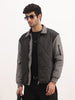 Comfort Fit Monochrome Puffer Jacket | Grey