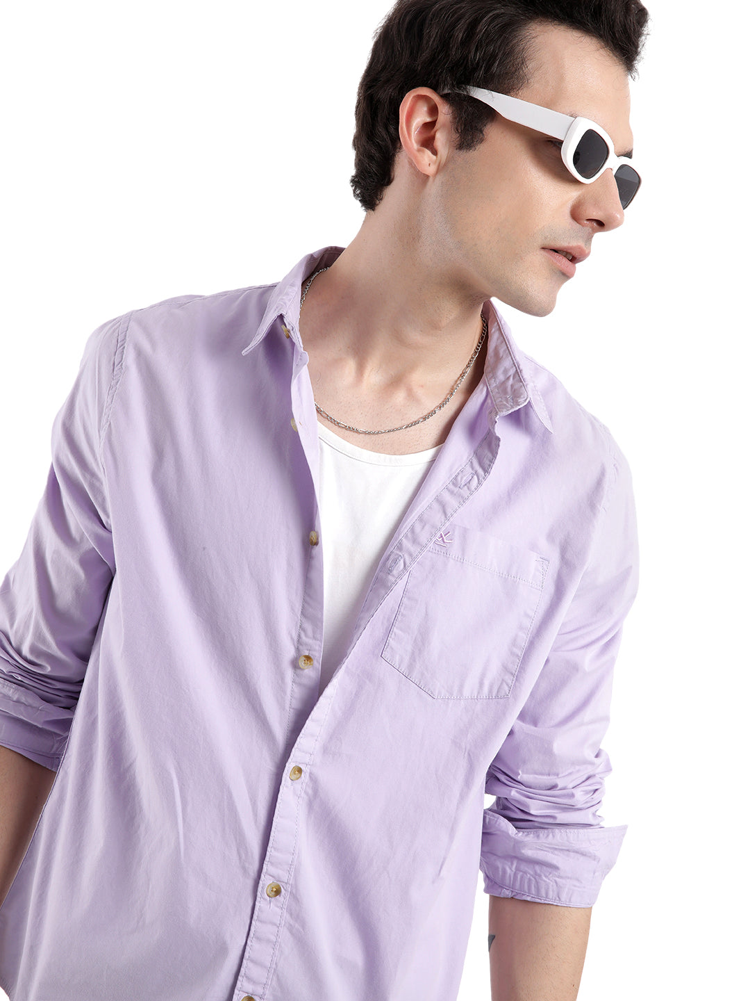 Purple Poplin Classic Shirt