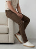 Solid Slim Fit Trouser | Brown