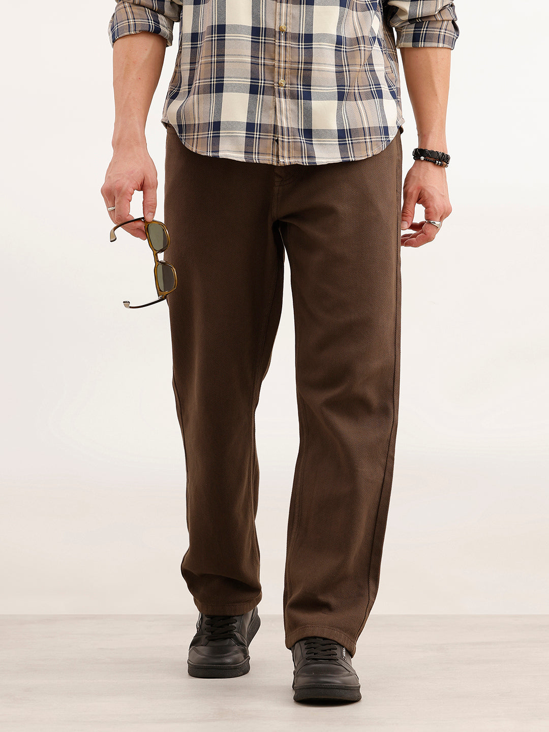 Solid Anti Fit Denim Jeans | Khaki