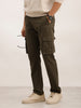 Classic Solid Straight Fit Cargo Trouser | Olive