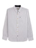 Urban Off White Striped Comfort Fit Shirt