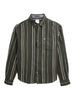 Elite Olive Full Sleeve Striped Shirt