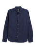 Solid Navy Cotton Linen Shirt