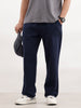 Solid Relaxed Fit Knitted Jogger | Navy Blue