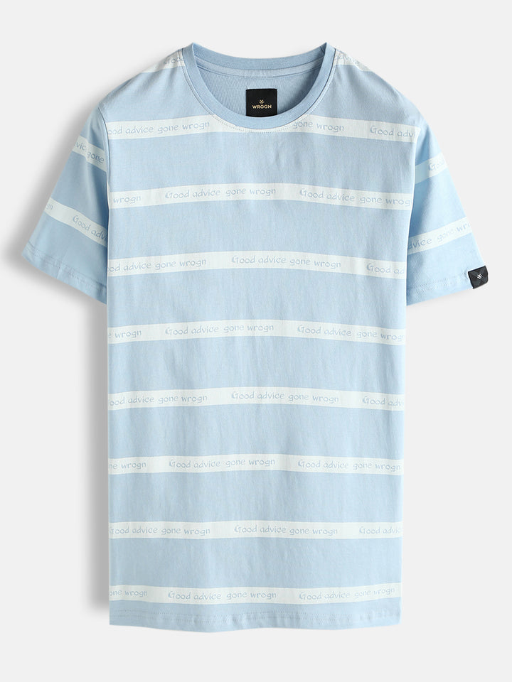 Casual Stripes AOP T-Shirt | Light Blue