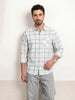 Slim Fit checkered Shirt | White