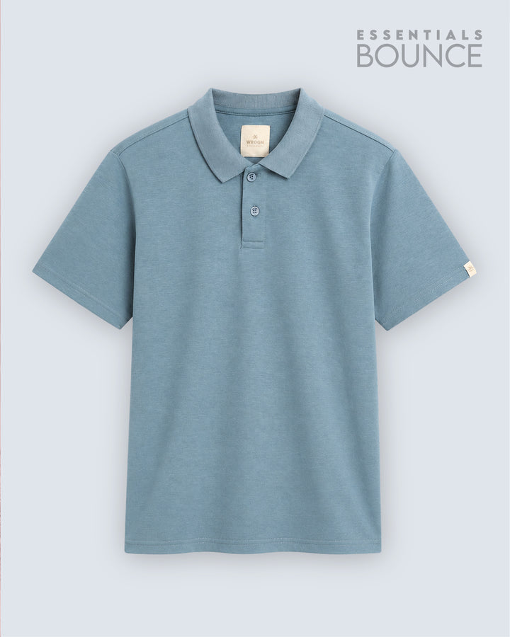No Brainer Bounce Slim Fit Polo T-Shirt | Essential | Light Blue
