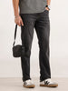 Straight Fit Faded Denim Jeans  | Grey