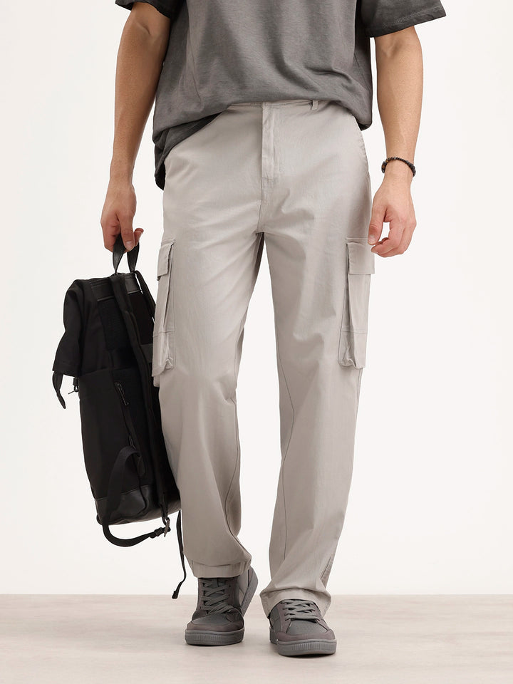 Loose Fit Cargo Trouser | Grey